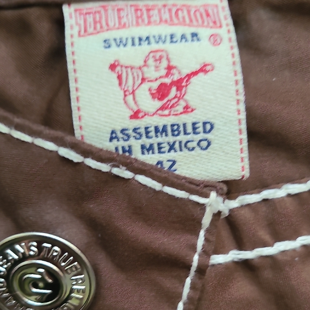 True Religion Brown Flat Front Shorts - Picture 4 of 14